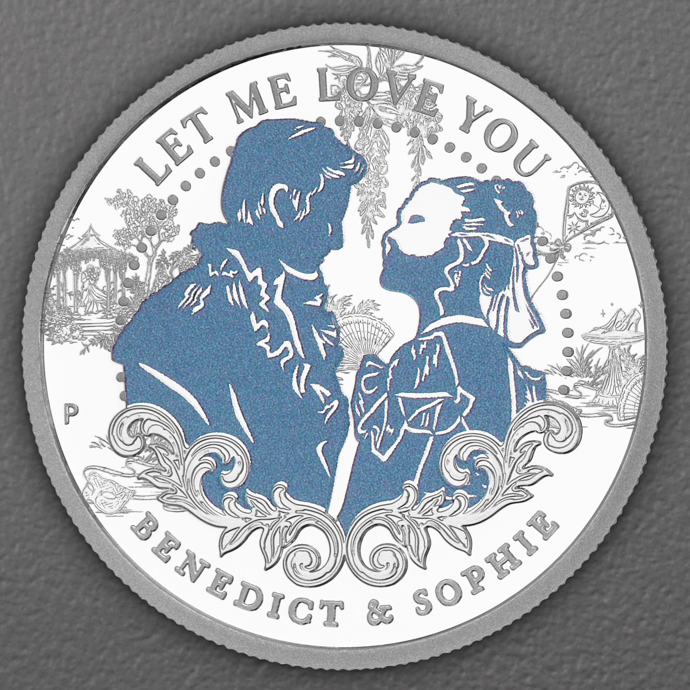 Silbermünze 1/2oz "Benedict & Sophie" 2026 (PP/koloriert) Bridgerton (Tuvalu) - Hauptansicht