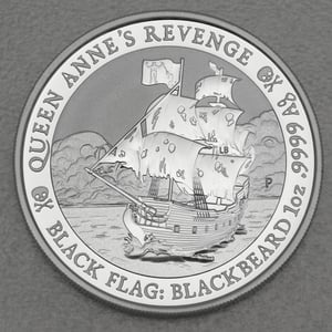 Silbermünze 1oz "Anne s Revenge - Blackbeard" 2019 Black Flag Serie (Tuvalu) - Miniaturansicht 1