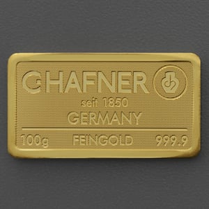 Goldbarren 100g C.HAFNER - "Resale" - Hauptansicht