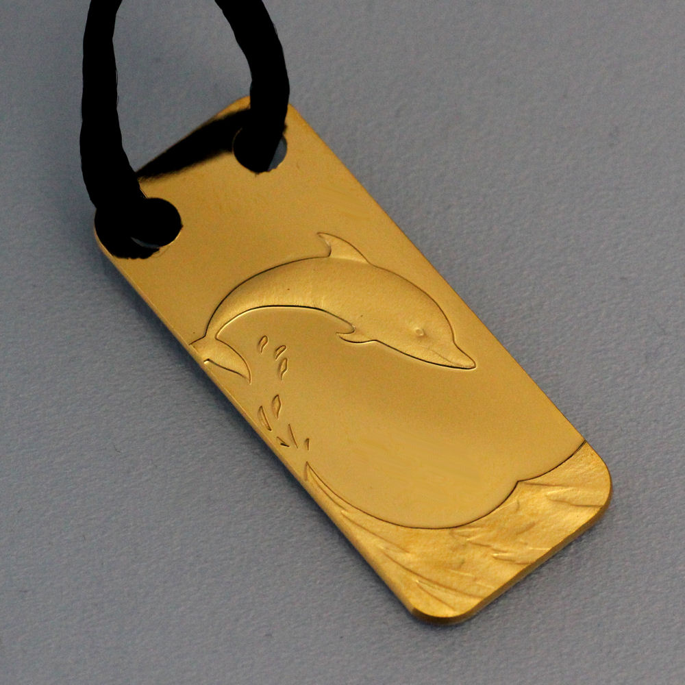 Gold-Schmuckbarren 1/5oz "Dolphin/Delfin" PAMP - Detailansicht 5