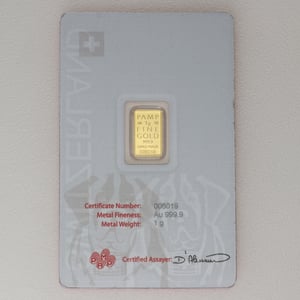 Goldbarren 1g PAMP "Switzerland - St. Bernhard" - Miniaturansicht 2