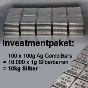 Investmentpaket (100x 100g Silbertafel) CombiBar - Miniaturansicht 2