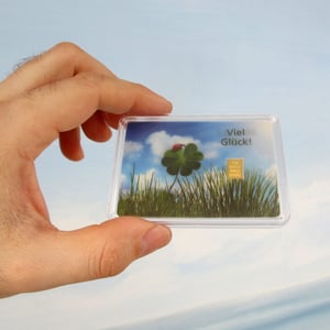 Goldbarren 1g "Viel Glück/Kleeblatt" (Flip) - Miniaturansicht 2