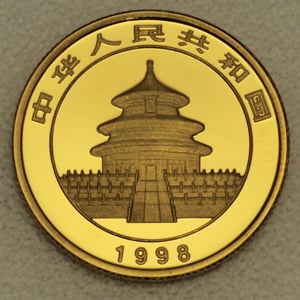 Goldmünze 1/4oz "Panda" 1998 (China) - Miniaturansicht 2