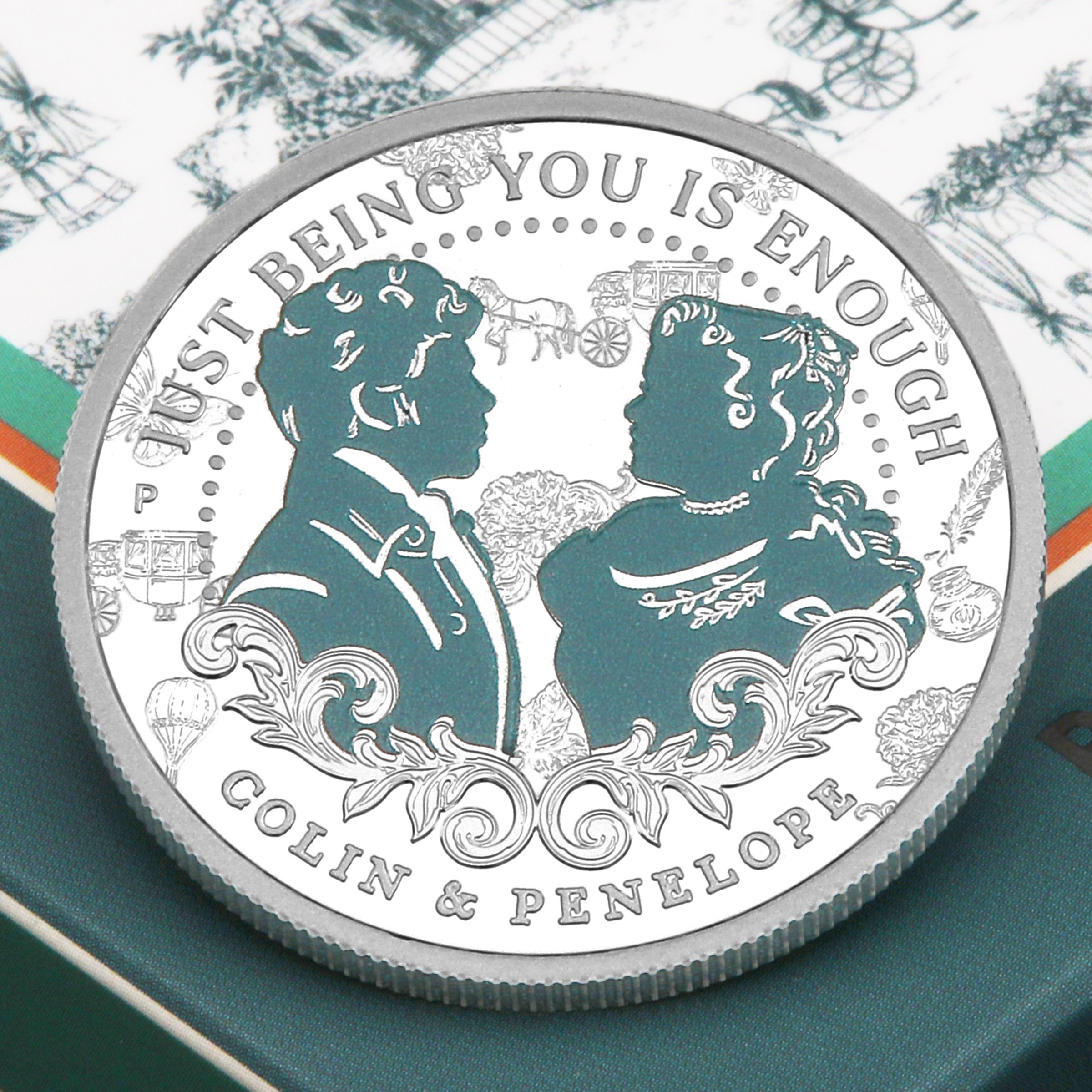 Silbermünze 1/2oz "Colin & Penelope" 2026 (PP/koloriert) Bridgerton (Tuvalu) - Detailansicht 5