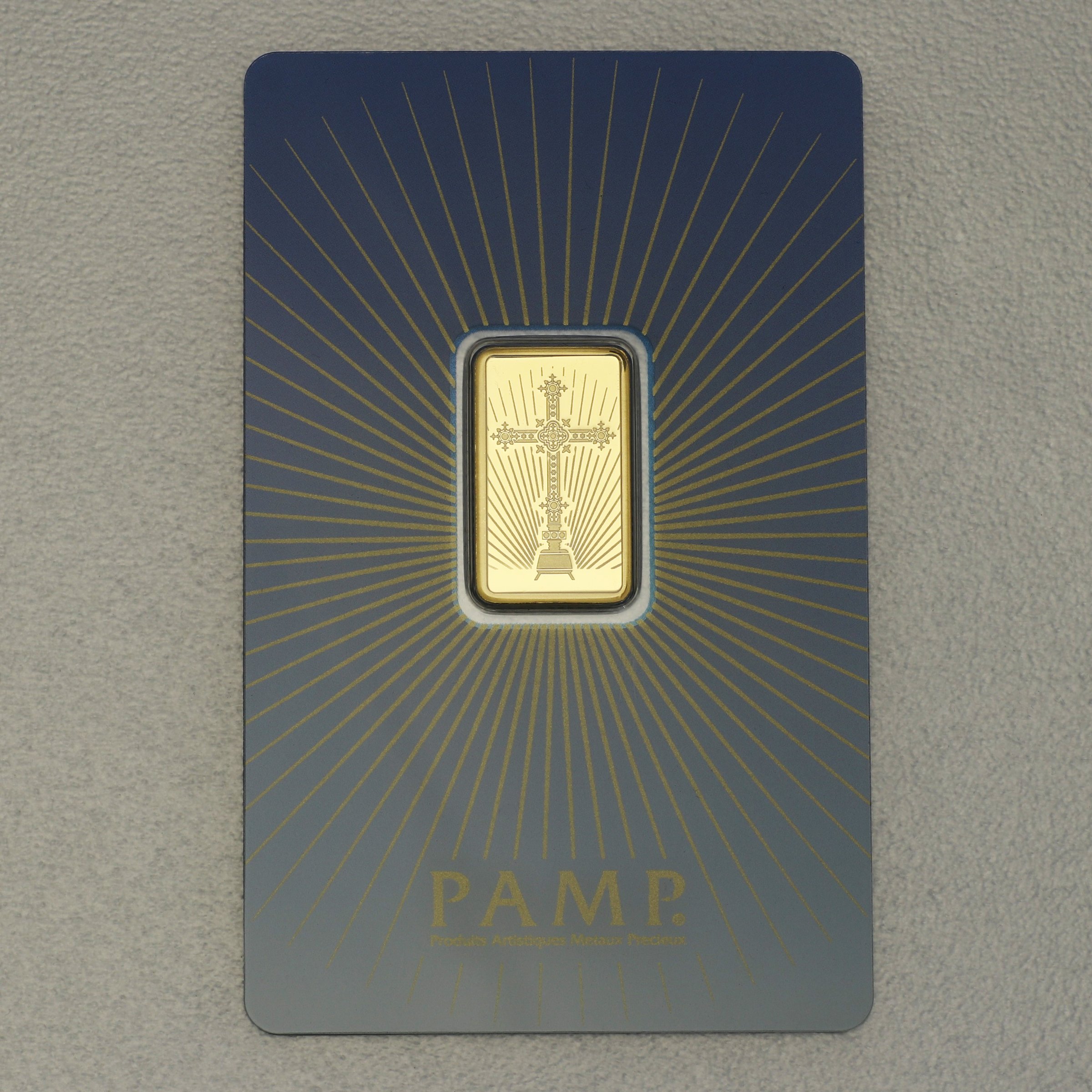 Goldbarren 5g PAMP "Kreuz" - Hauptansicht