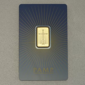 Goldbarren 5g PAMP "Kreuz" - Hauptansicht