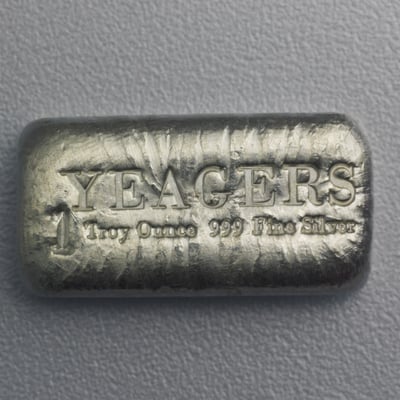 Silber 3-D Barren "YPS-Barren" 1oz, gegossen - Miniaturansicht 1