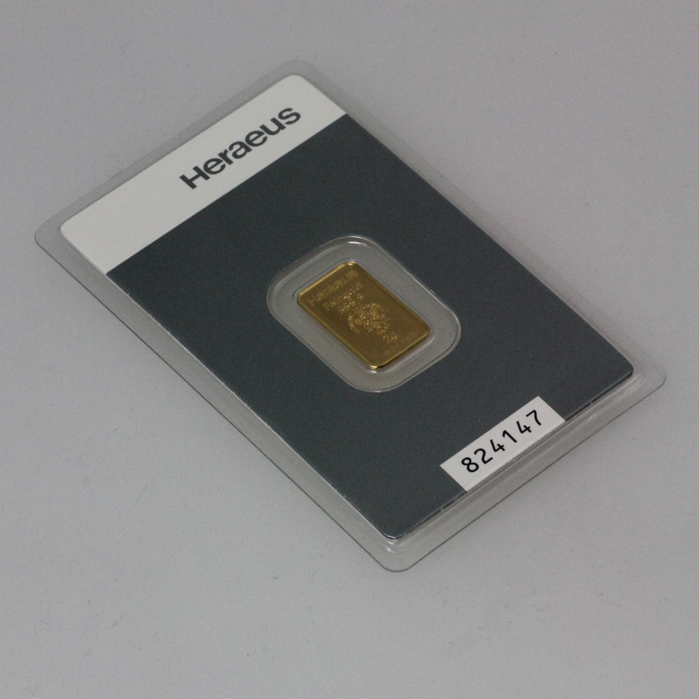Goldbarren 2g "Kinebar" HERAEUS - Detailansicht 2