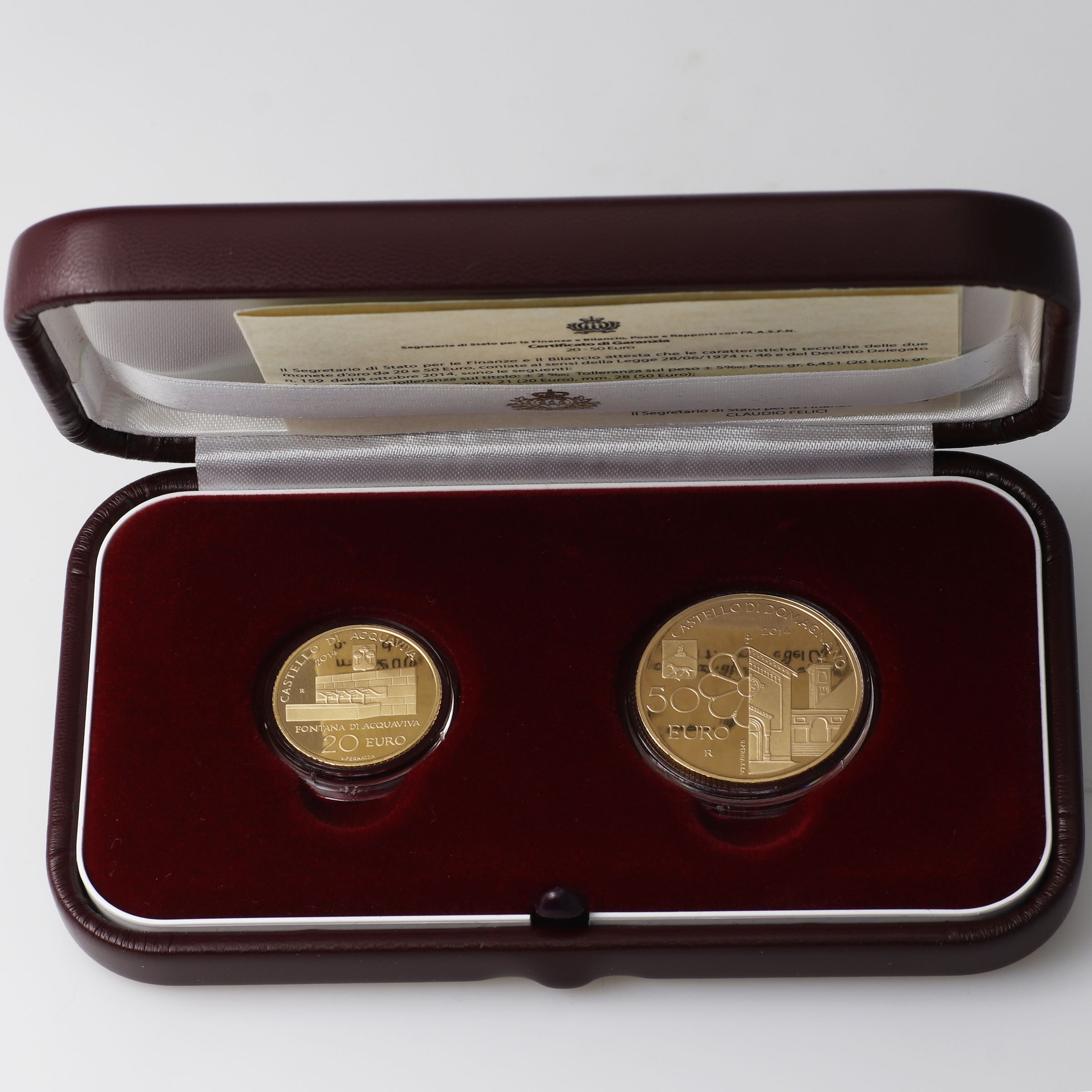 Goldmünzen 20 Euro + 50 Euro 2014 Set - 2teilig (San Marino) - Hauptansicht