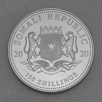 Silbermünze 1oz "Elefant" 2020 African Wildlife (Somalia) - Miniaturansicht 2
