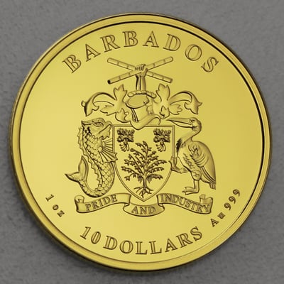 Goldmünze 1oz "Octopus" 2021 Caribbean Gold (Barbados) - Miniaturansicht 2