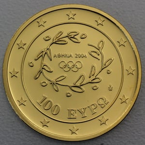 Goldmünze 100 Euro "Akropolis" 2004 Olympische Sommerspiele Athen 2004 (Griechenland) - Miniaturansicht 2