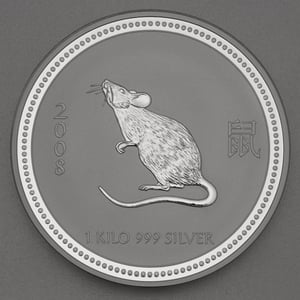 Silbermünze 1kg "Maus" 2008 Lunar I – Year of the Mouse (Australien) - Miniaturansicht 1