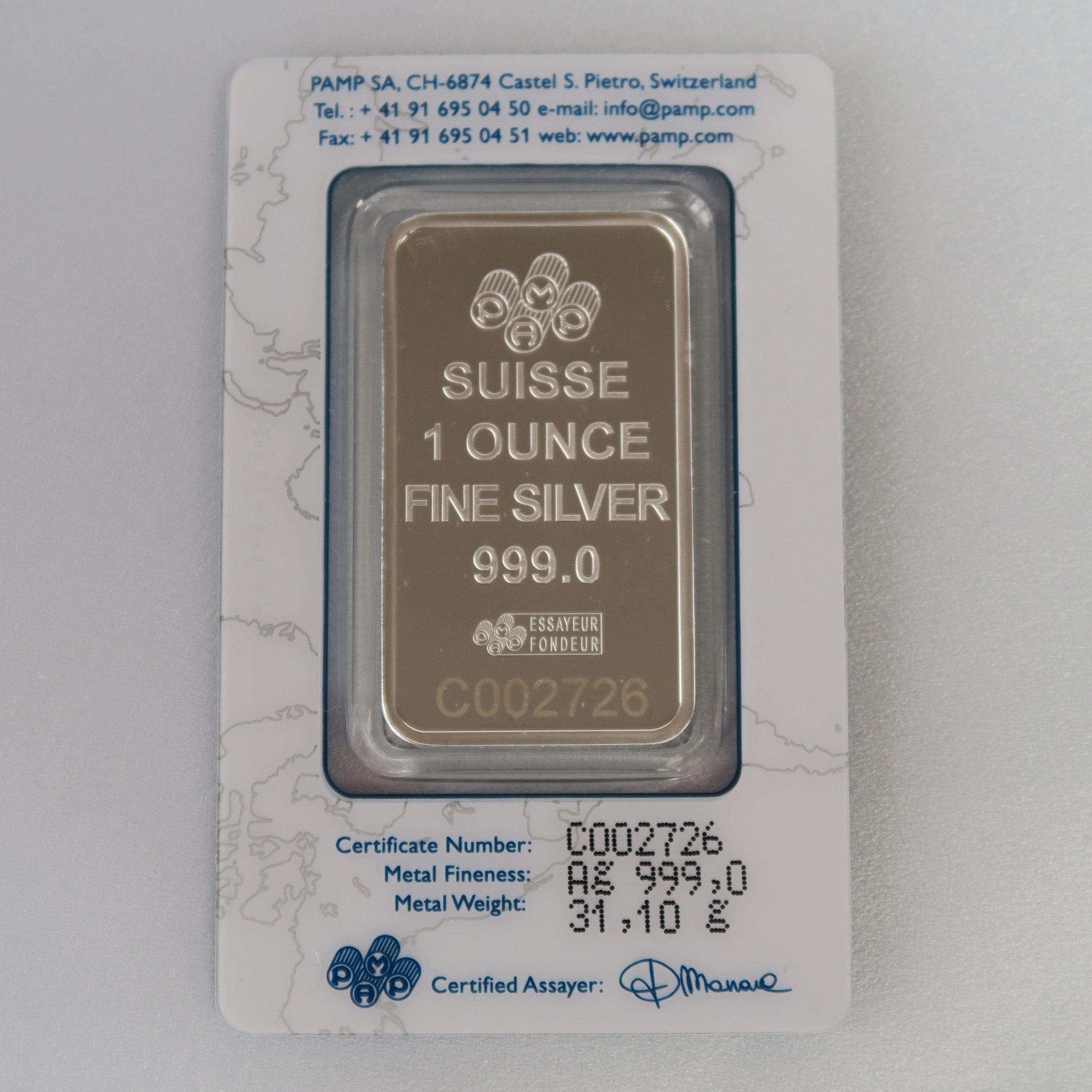 Silberbarren 1oz "Rose" PAMP - Detailansicht 1