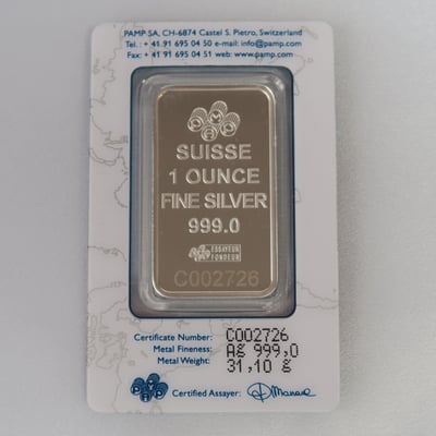 Silberbarren 1oz "Rose" PAMP - Miniaturansicht 2