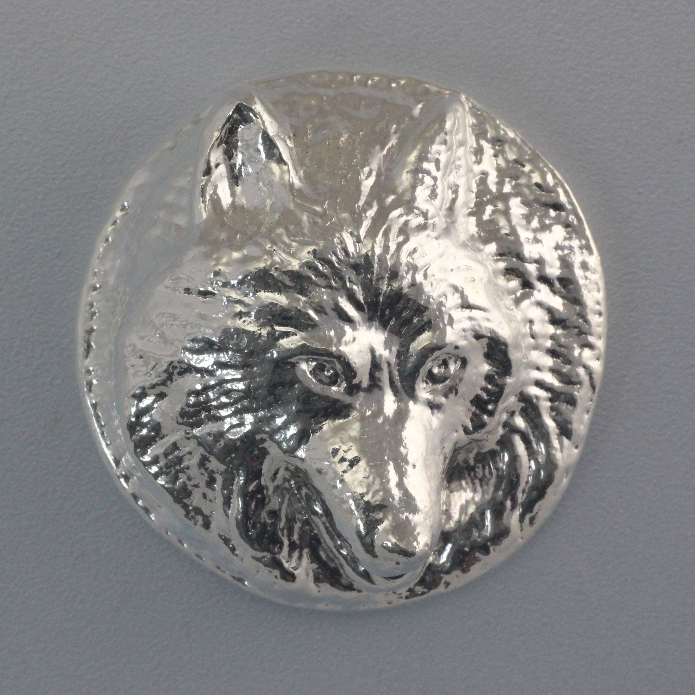 Silber 3-D Barren "Wolf" 5oz, gegossen - Detailansicht 2