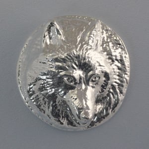 Silber 3-D Barren "Wolf" 5oz, gegossen - Miniaturansicht 3