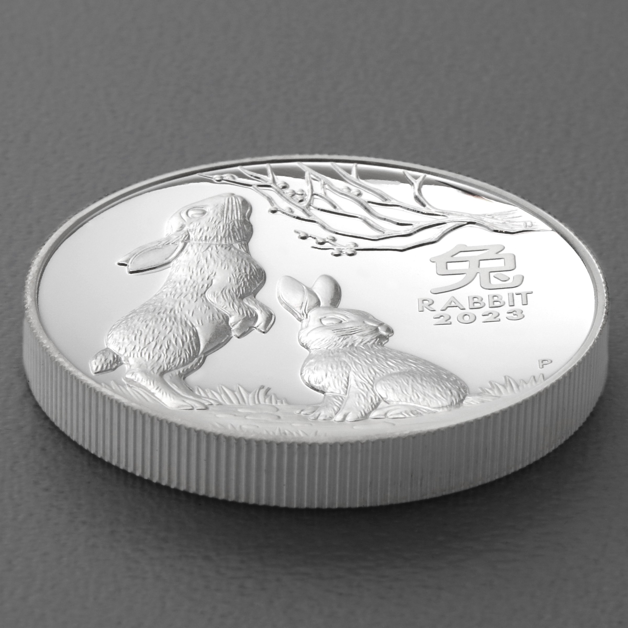 Silbermünze 1oz "Hase" 2023 (PP/HR) Lunar III – Year of the Rabbit (Australien) - Detailansicht 2
