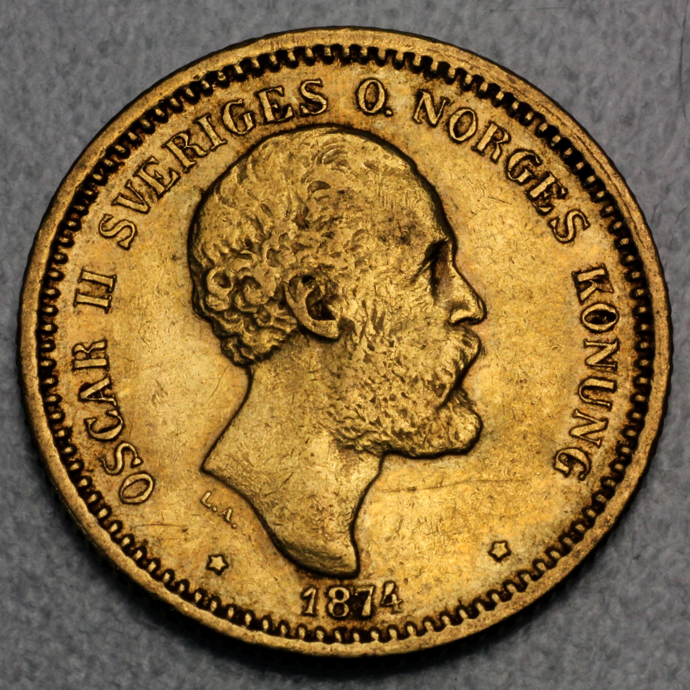 Goldmünze 10 Kronor "Oscar II" (Schweden) - Hauptansicht