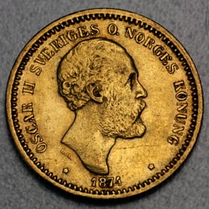 Goldmünze 10 Kronor "Oscar II" (Schweden) - Hauptansicht
