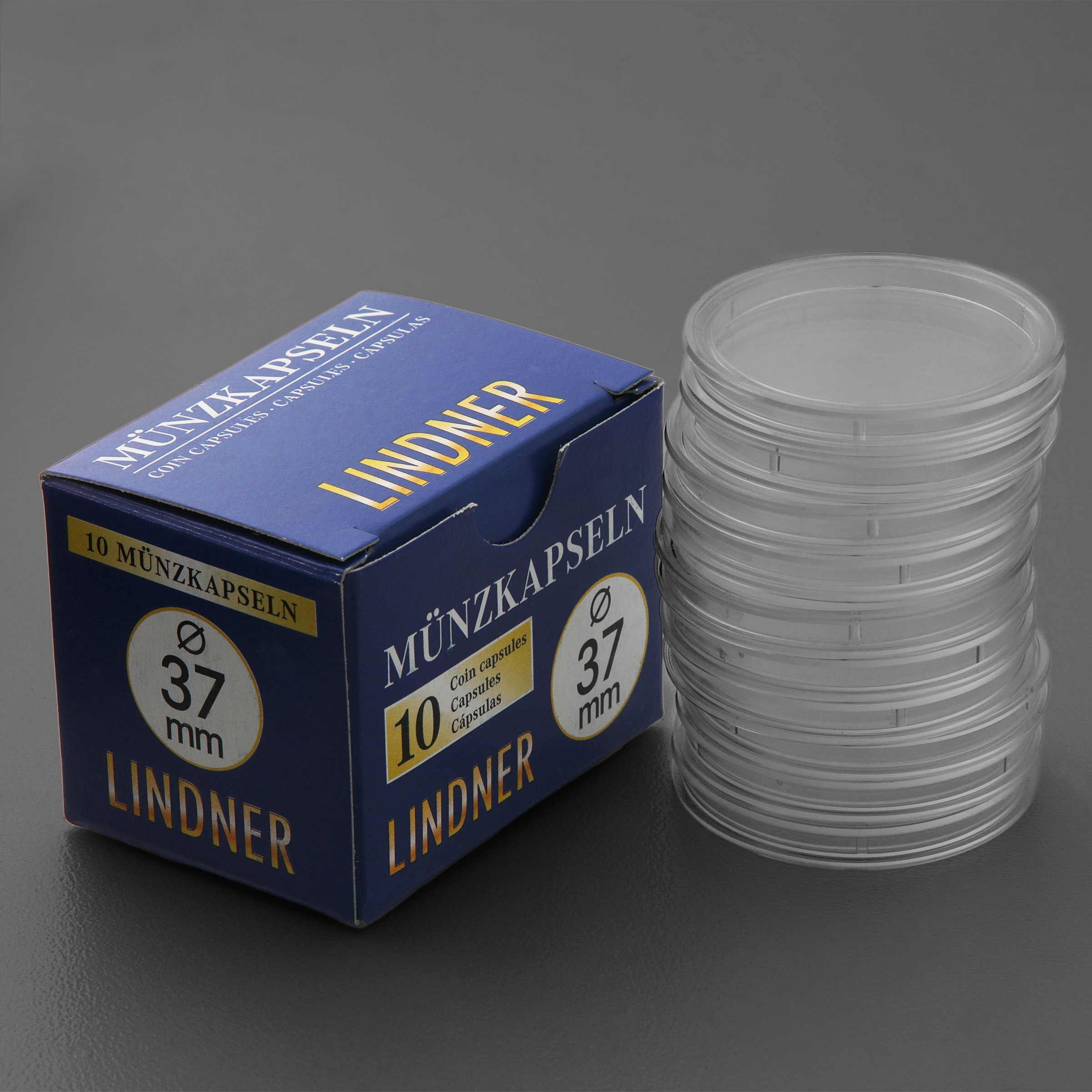 Münzkapseln 37mm 10er-Packung - Hauptansicht
