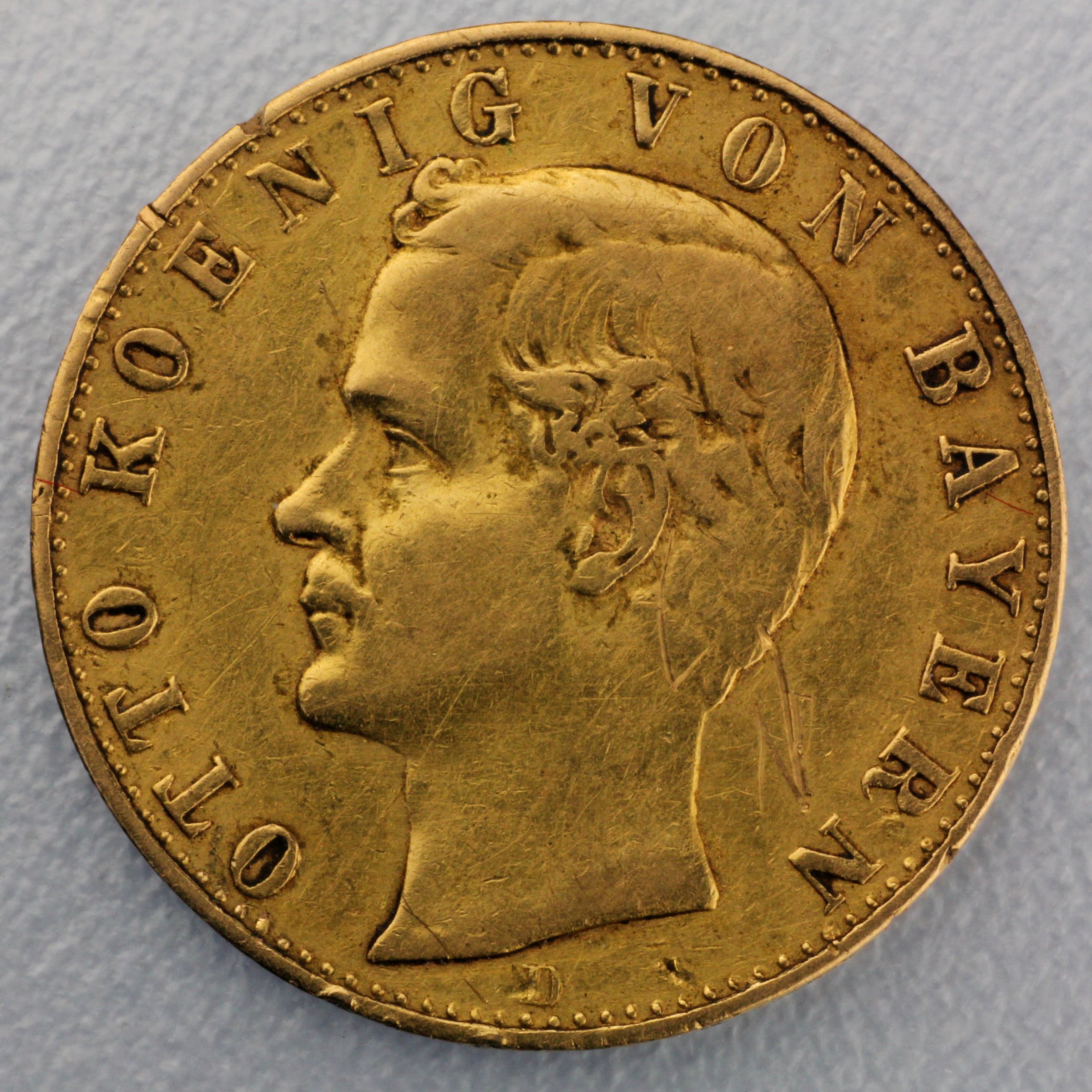 Goldmünze 10 Mark "Otto" 1888-D J.198 (Bayern) - Hauptansicht