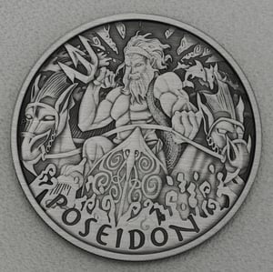 Silbermünze 1oz "Poseidon" 2021 (AF) Gods of Olympus (Tuvalu) - Hauptansicht