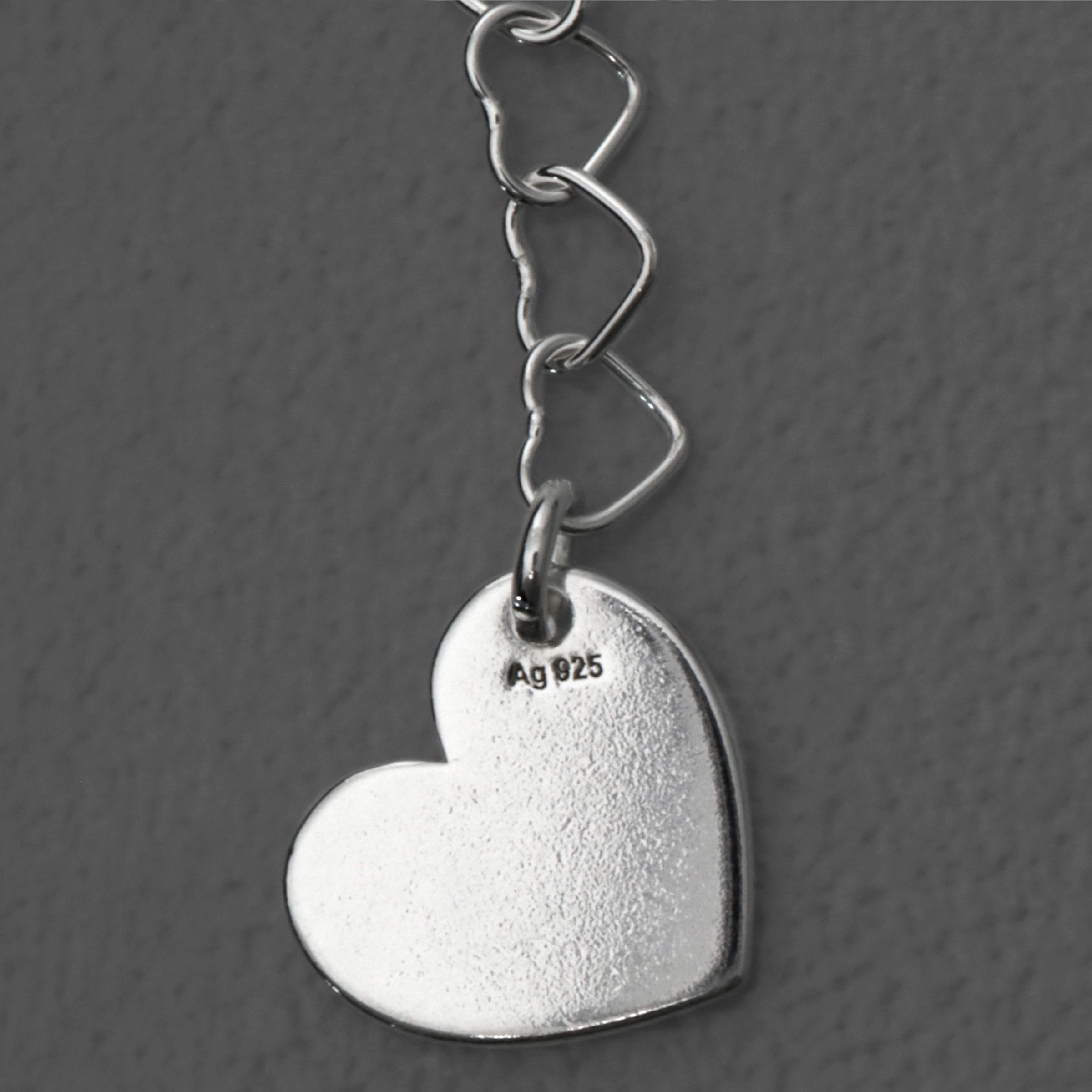Silber-Fußkette 925er "Herz LOVE" (Sterling) - Detailansicht 2