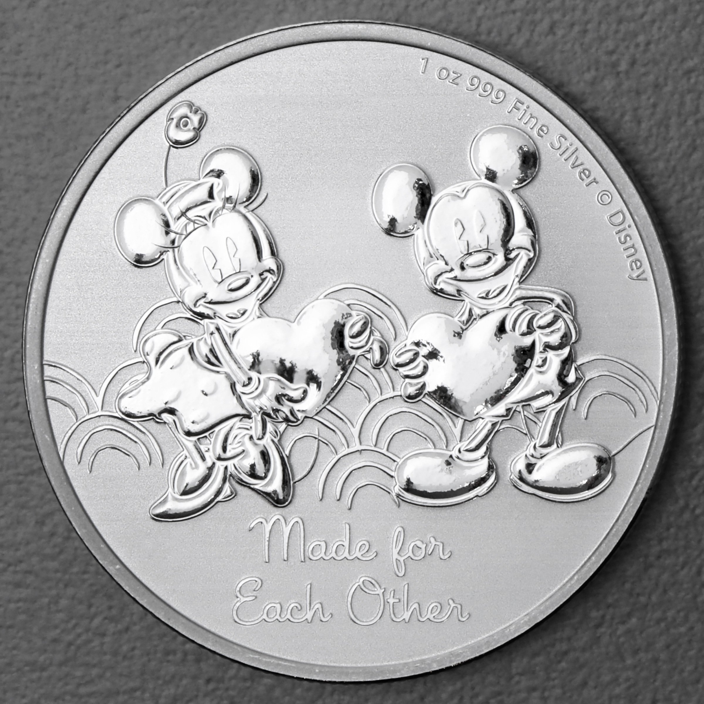 Silbermünze 1oz "Mickey & Minnie" 2023 Disney – Valentines diff. (Niue) - Hauptansicht