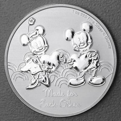 Silbermünze 1oz "Mickey & Minnie" 2023 Disney – Valentines diff. (Niue) - Hauptansicht