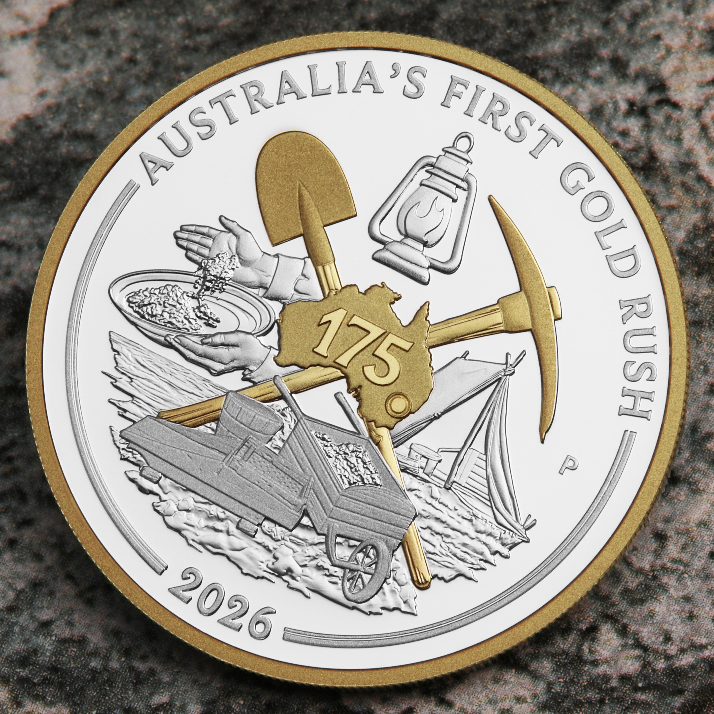 Silbermünze 1oz "Australia s First Gold Rush" 2026 (PP/vergoldet) 175th Anniversary (Australien) - Detailansicht 5