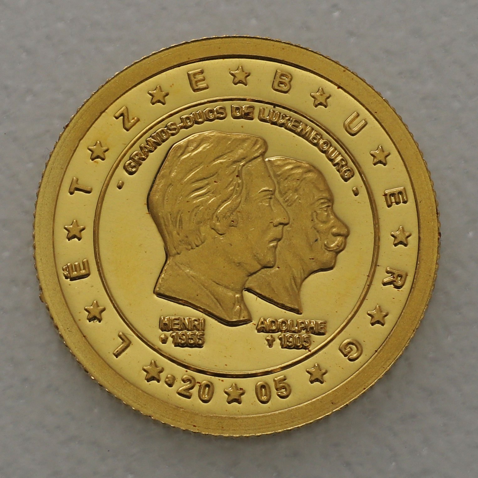 Goldmünze 1/25oz "Luxemburg" 2005 Henri & Adolphe (Nördliche Marianen) - Hauptansicht