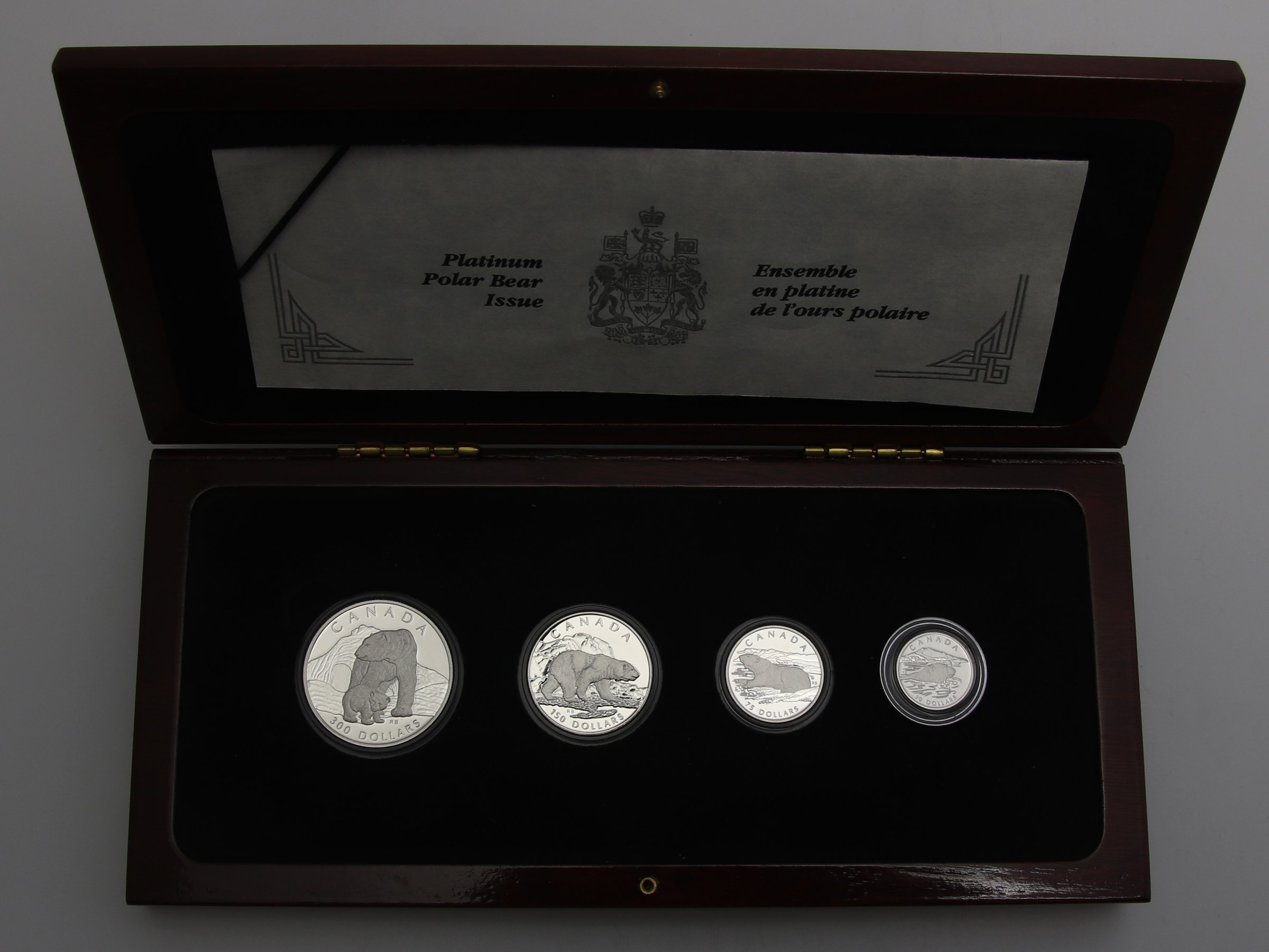 Platinmünzen "Polar Bear" 1990 Wildlife Canada Set – 4-teilig (Kanada) - Detailansicht 6