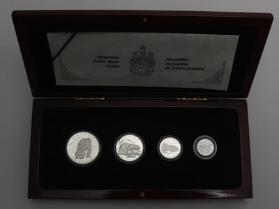 Platinmünzen "Polar Bear" 1990 Wildlife Canada Set – 4-teilig (Kanada) - Miniaturansicht 7