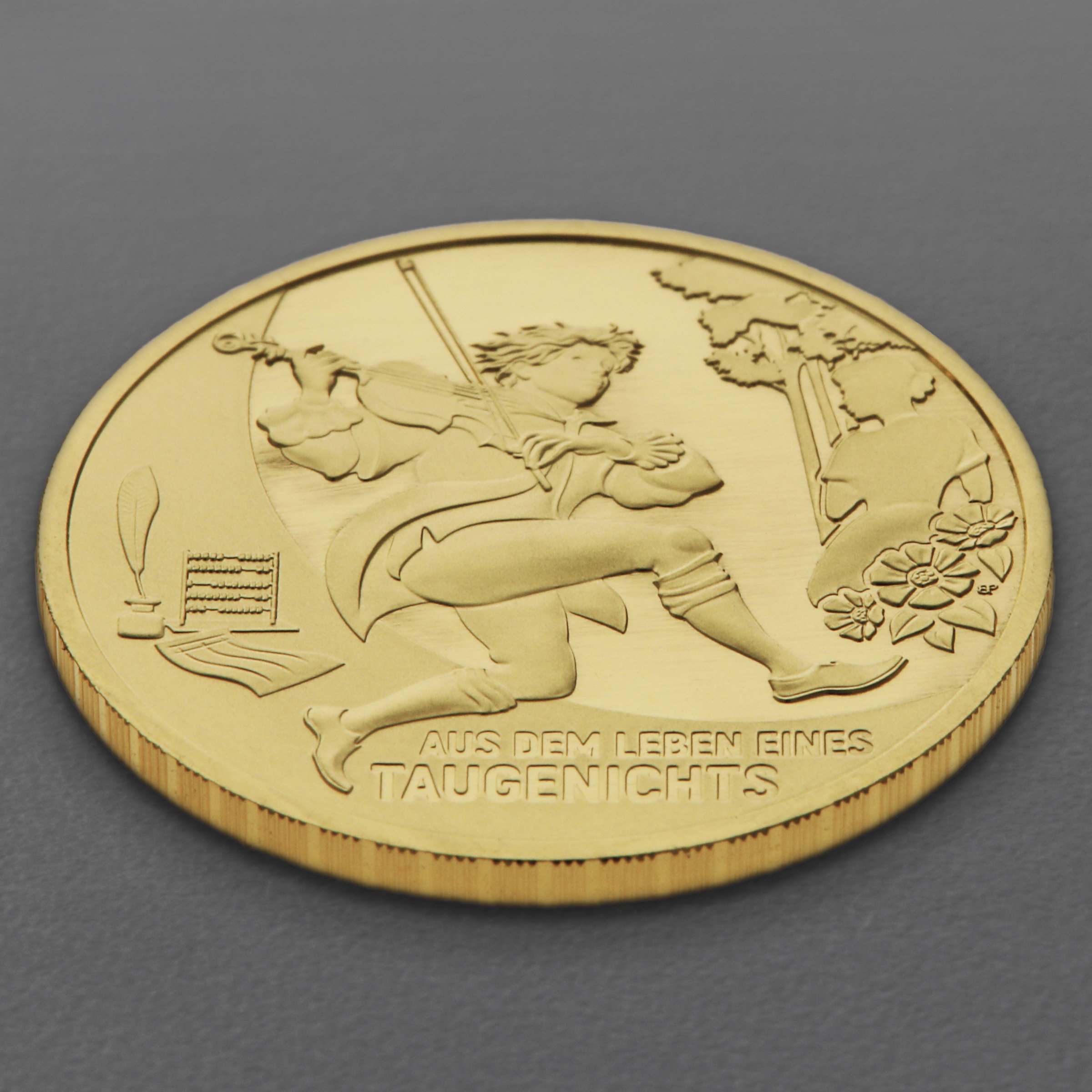 Goldmünze 100 Euro "Leben eines Taugenichts" 2025 Meisterwerke der deutschen Literatur (Deutschland) - Detailansicht 2