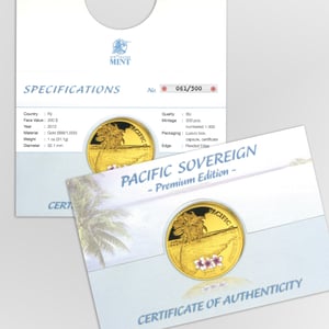 Goldmünze 1oz "Pacific Sovereign" 2012 (koloriert) Premium Edition (Fidschi) - Miniaturansicht 7