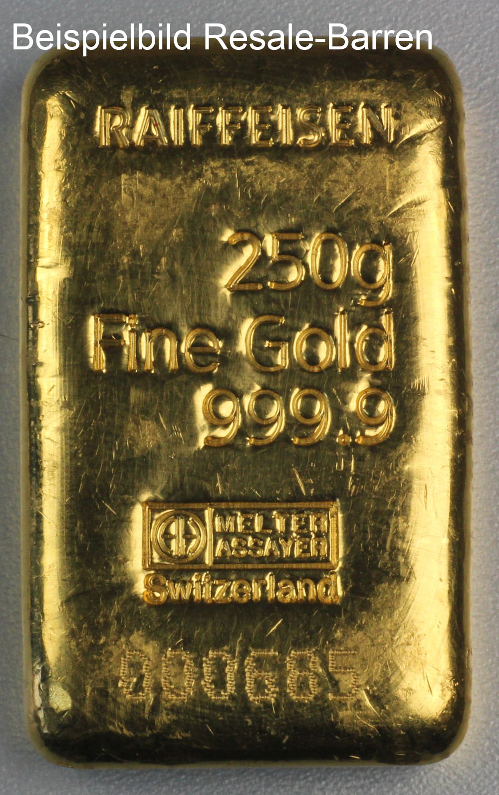 Goldbarren 250g "Resale" (div. Hersteller) - Detailansicht 2