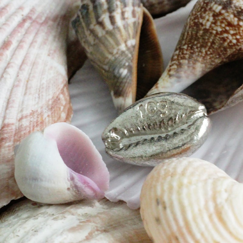 Silber 3-D Barren "Cowrie Muschel" 10g, gegossen - Detailansicht 3