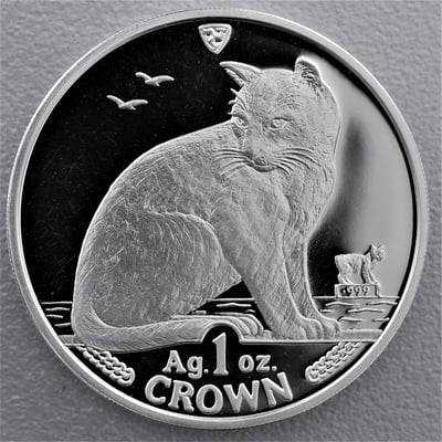 Silbermünze 1oz "NY Alley Cat" 1990 Cats (Isle of Man) - Miniaturansicht 1