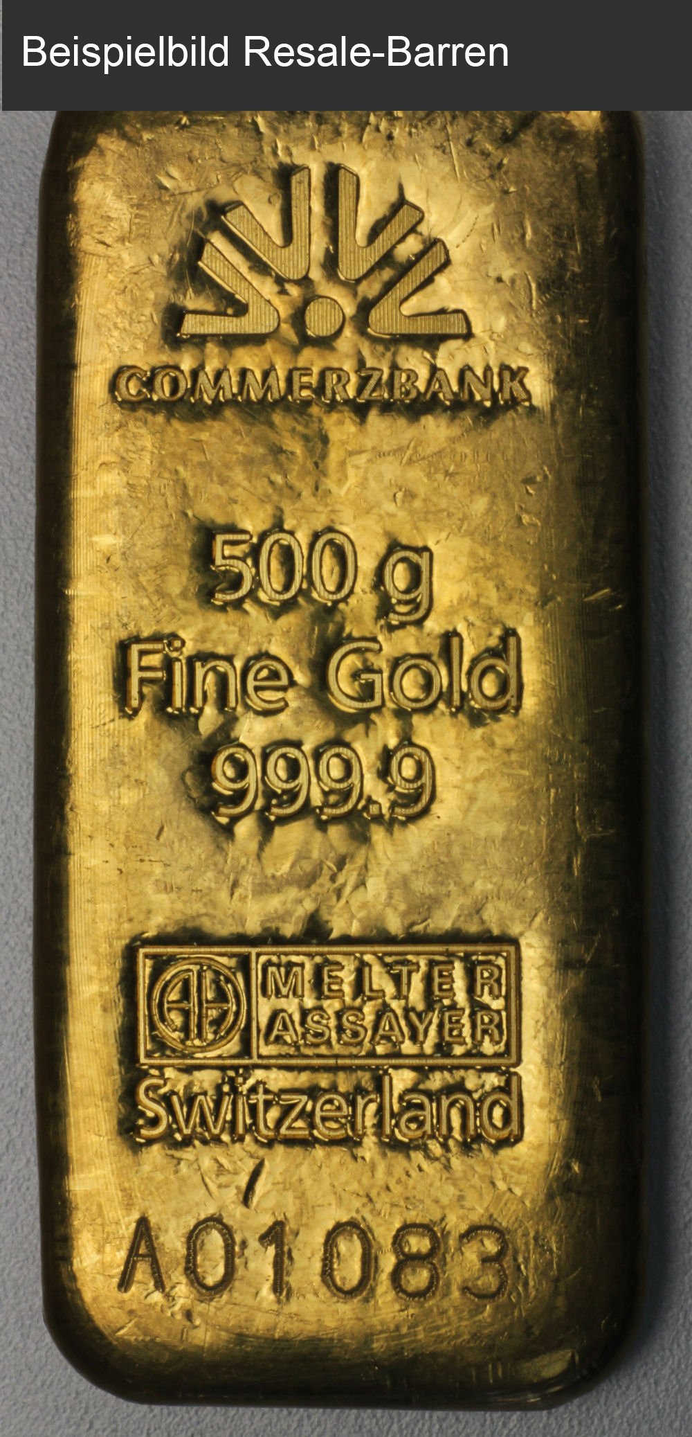 Goldbarren 500g "Resale" (div. Hersteller) - Detailansicht 2