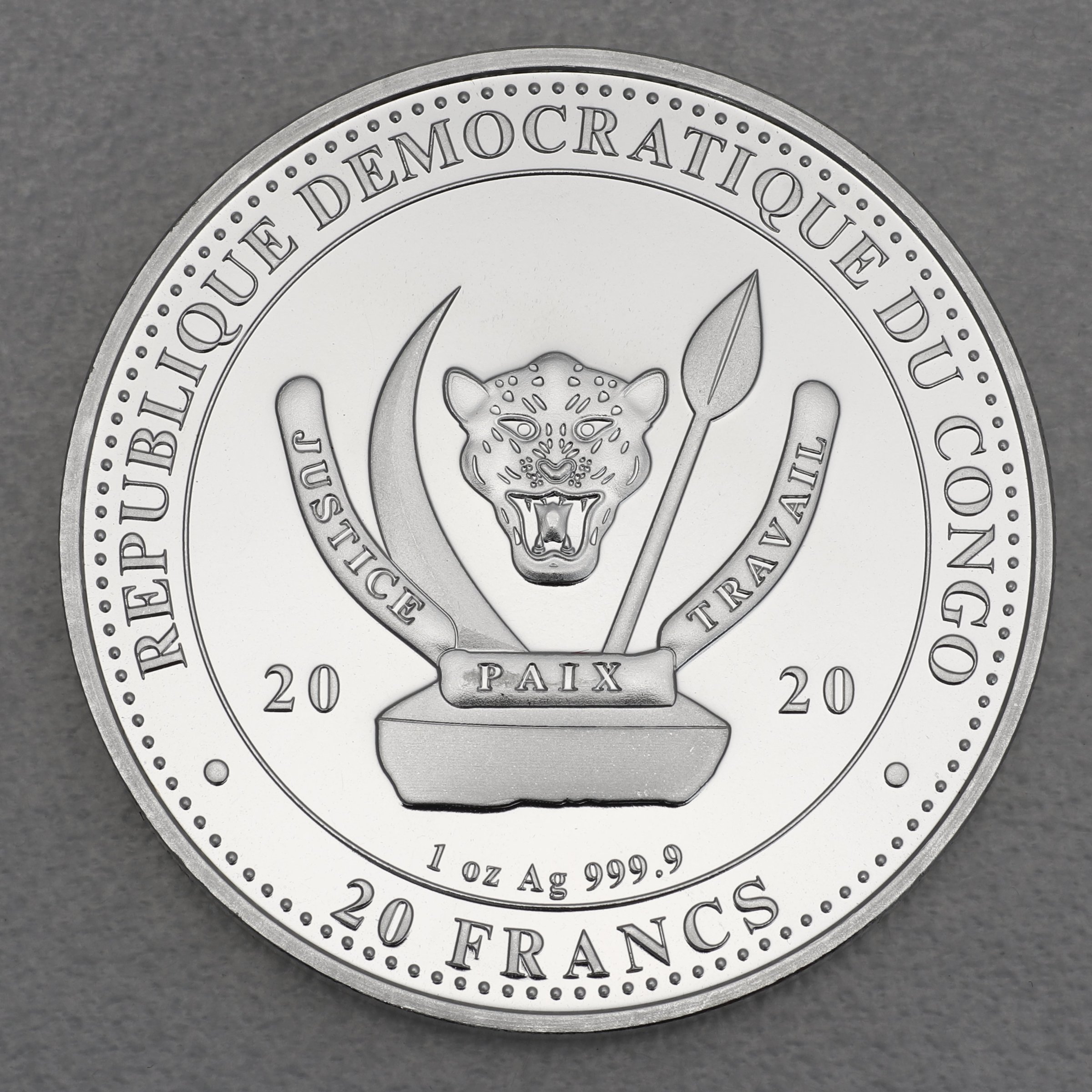 Silbermünze 1oz "Wal" 2020 (vergoldet) World s Wildlife (Kongo) - Detailansicht 1