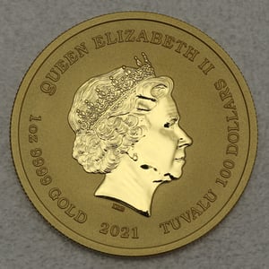Goldmünze 1oz "Zeus" 2021 Gods of Olympus (Tuvalu) - Miniaturansicht 2