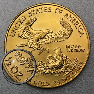 Goldmünze 1/2oz "American Eagle" verschiedene Jahrgänge (USA) - Miniaturansicht 3