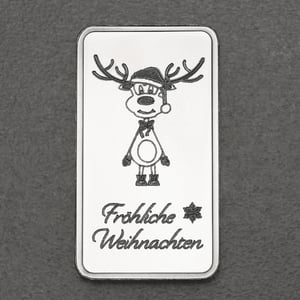 Silberbarren 1oz "Weihnachts-Rentier" ESG - Hauptansicht