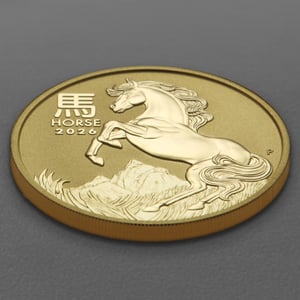 Goldmünze 2oz "Pferd" 2026 Lunar III – Year of the Horse (Australien) - Miniaturansicht 3