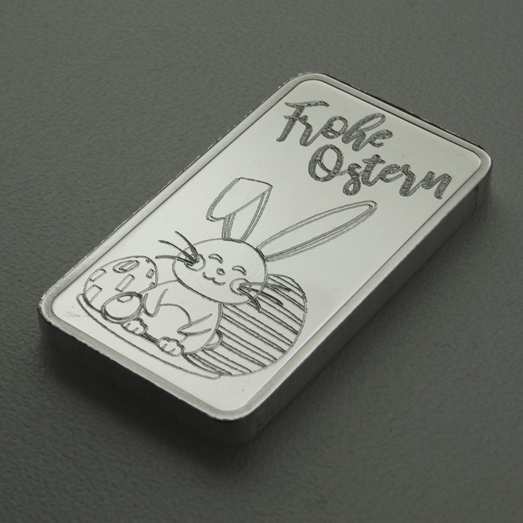Silberbarren 1oz "Frohe Ostern" ESG - Detailansicht 1