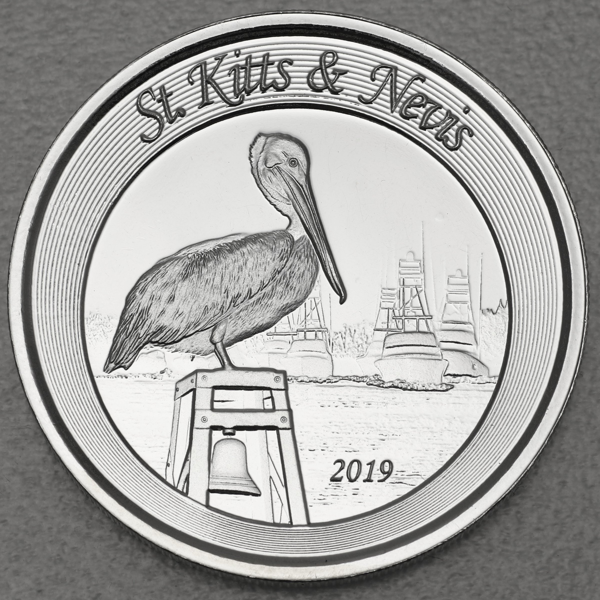 Silbermünze 1oz "Brown Pelican" 2019 Eastern Caribbean 8 (St. Kitts & Nevis) - Hauptansicht