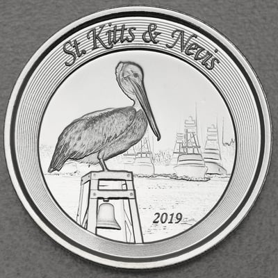 Silbermünze 1oz "Brown Pelican" 2019 Eastern Caribbean 8 (St. Kitts & Nevis) - Miniaturansicht 1