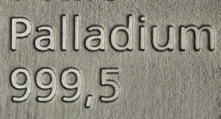 Palladiumbarren 2,5g "Resale" - Detailansicht 1